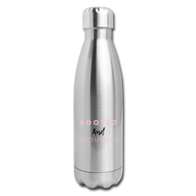 Load image into Gallery viewer, Rooted and Grounded Insulated Stainless Steel Water Bottle - silver
