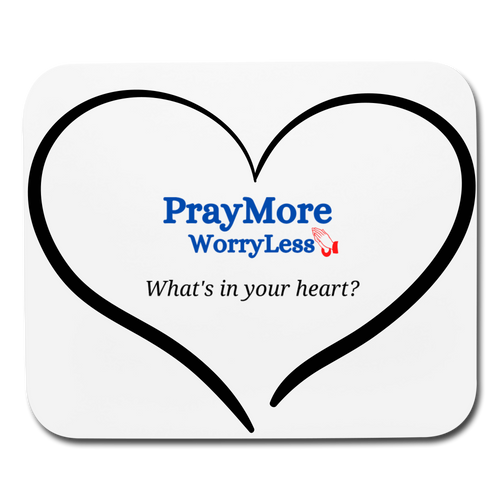 What's In Your Heart? Mouse pad Horizontal - white