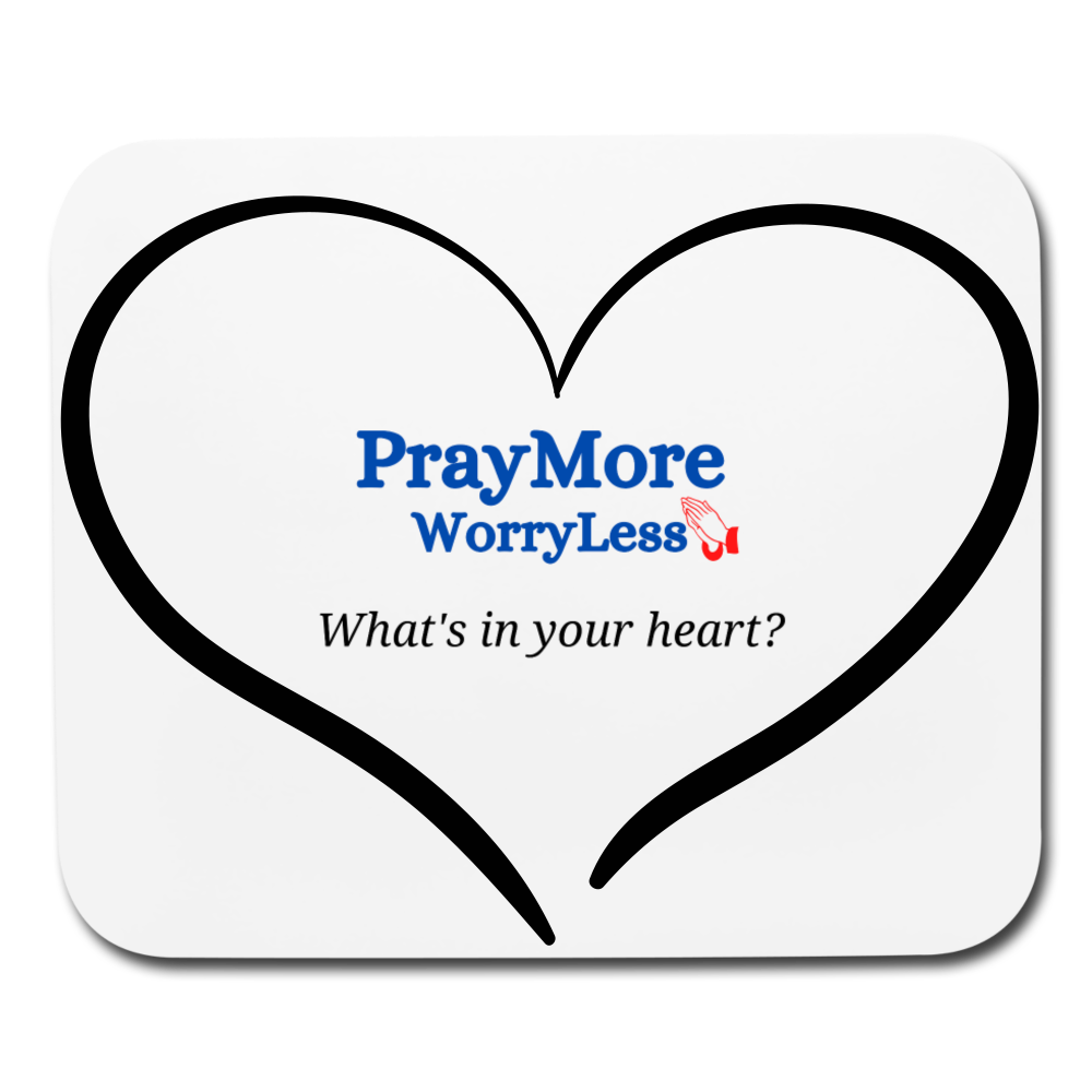 What's In Your Heart? Mouse pad Horizontal - white