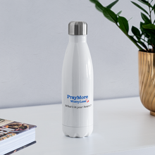 Load image into Gallery viewer, What&#39;s In Your Heart? Insulated Stainless Steel Water Bottle - white
