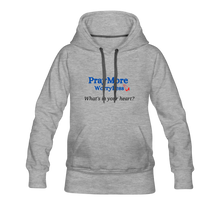 Load image into Gallery viewer, What&#39;s In Your Heart? Women’s Premium Hoodie - heather gray
