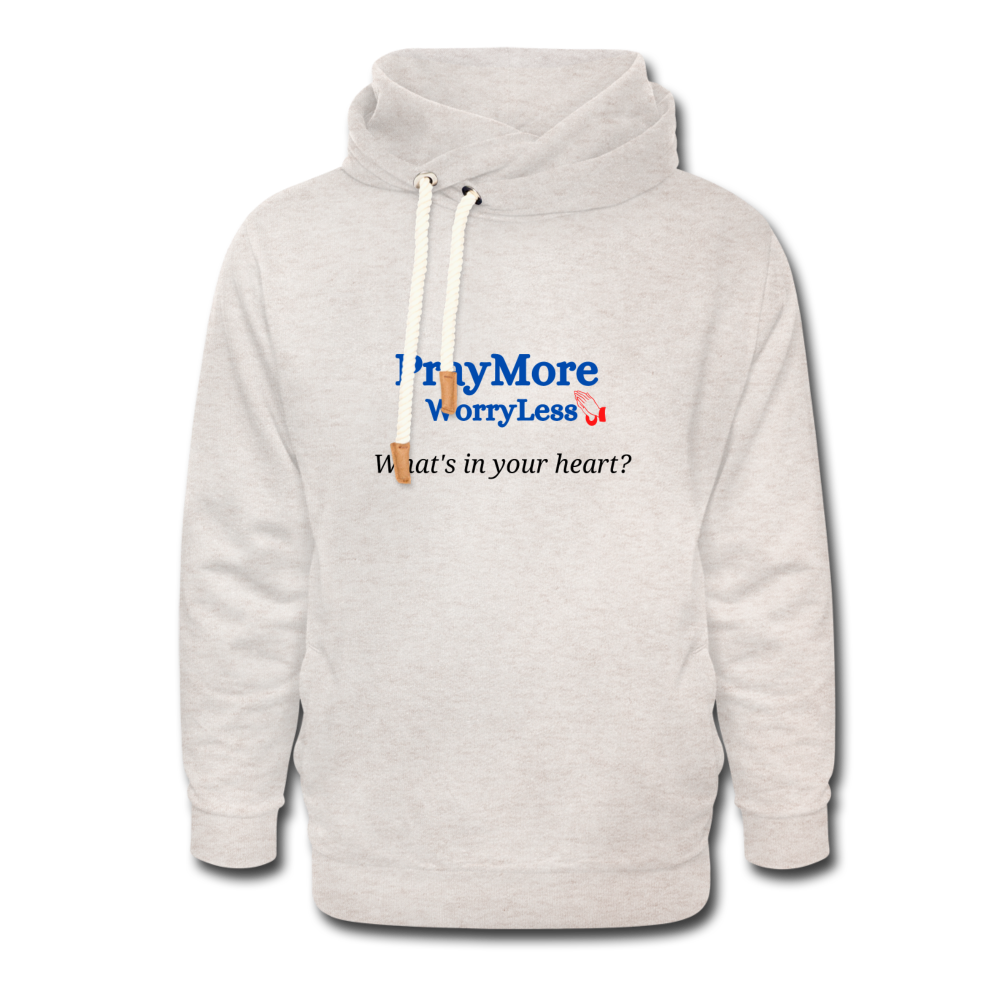 What's In Your Heart? Shawl Collar Hoodie - heather oatmeal