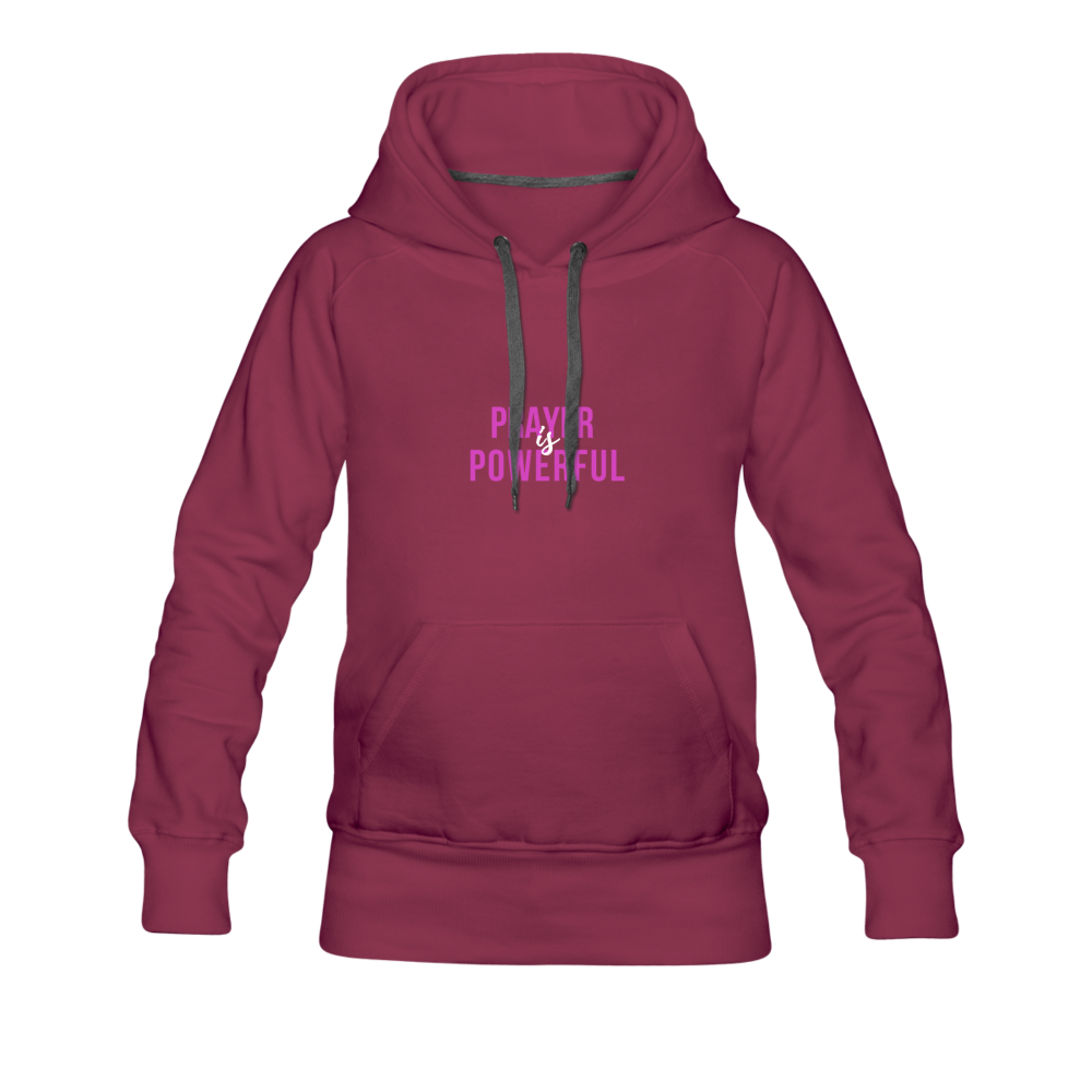 Prayer is Powerful Women’s Premium Hoodie - burgundy
