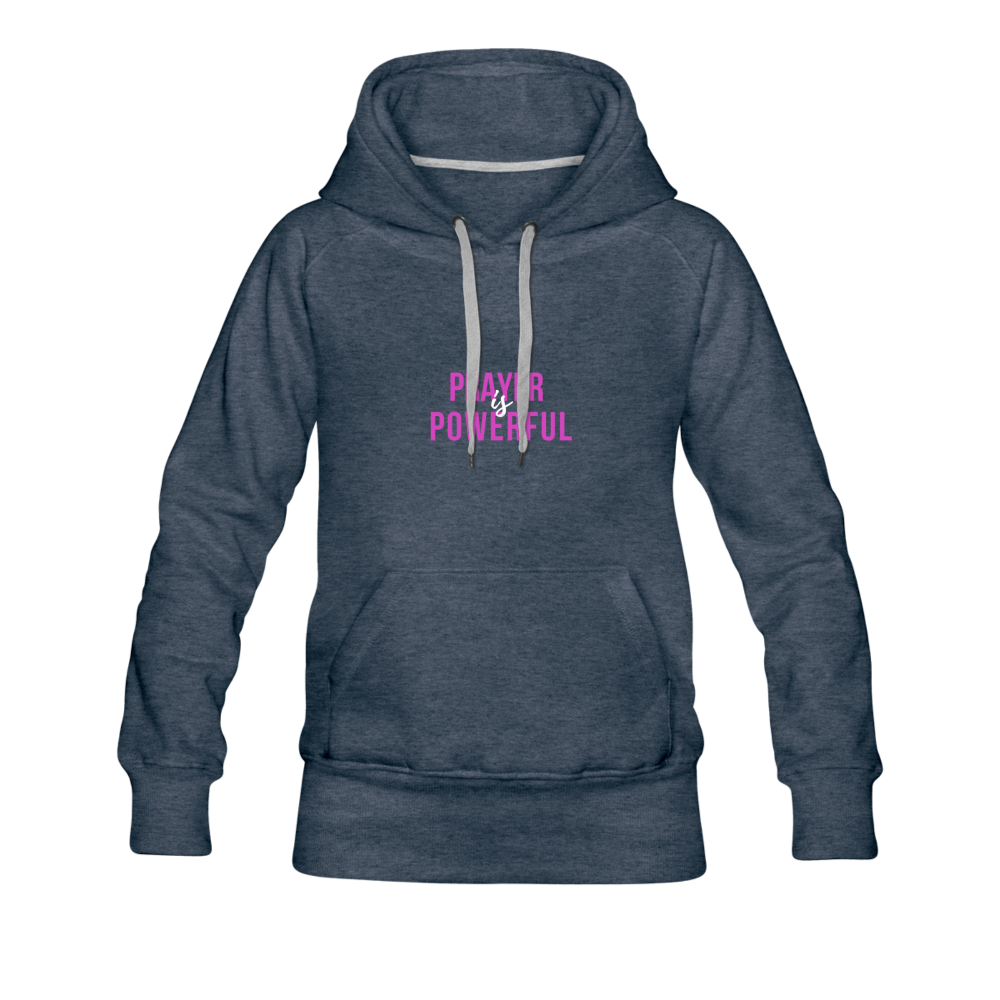 Prayer is Powerful Women’s Premium Hoodie - heather denim