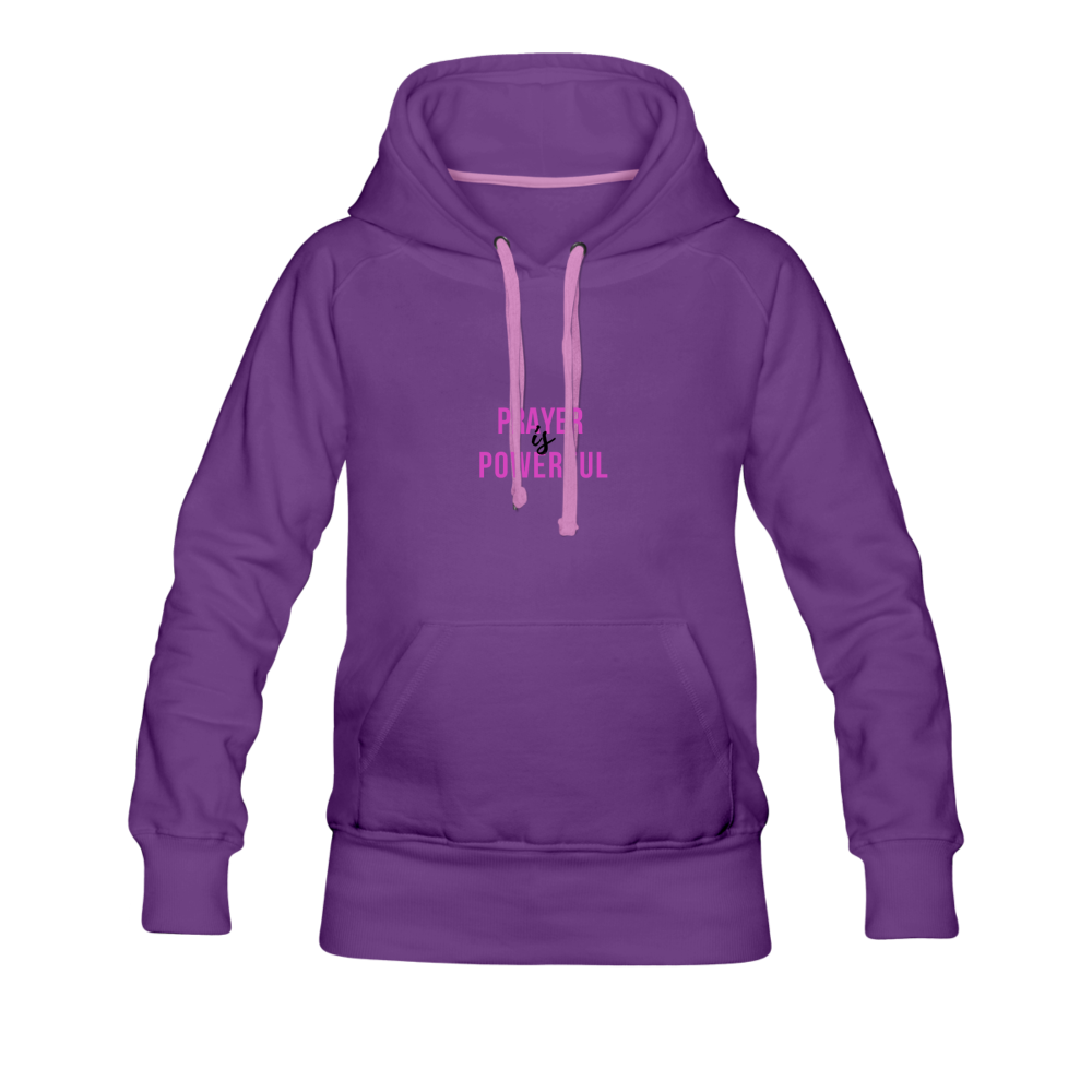 Prayer is Powerful Women’s Premium Hoodie - purple