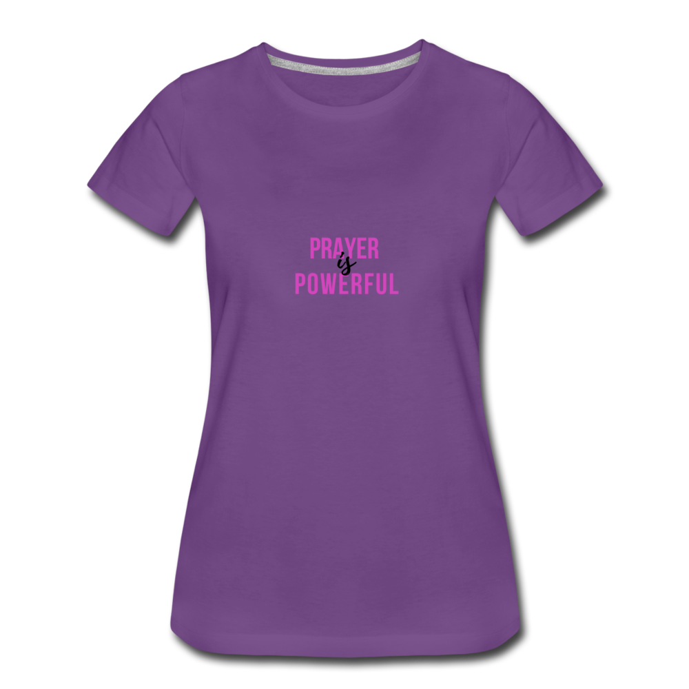 Prayer is Powerful Women’s Premium T-Shirt - purple
