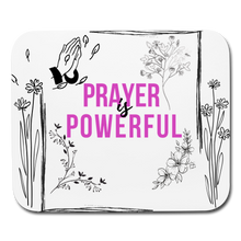 Load image into Gallery viewer, Prayer is Powerful Mouse pad Horizontal - white
