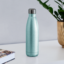 Load image into Gallery viewer, PrayMore WorryLess (Plain) Insulated Stainless Steel Water Bottle - turquoise glitter
