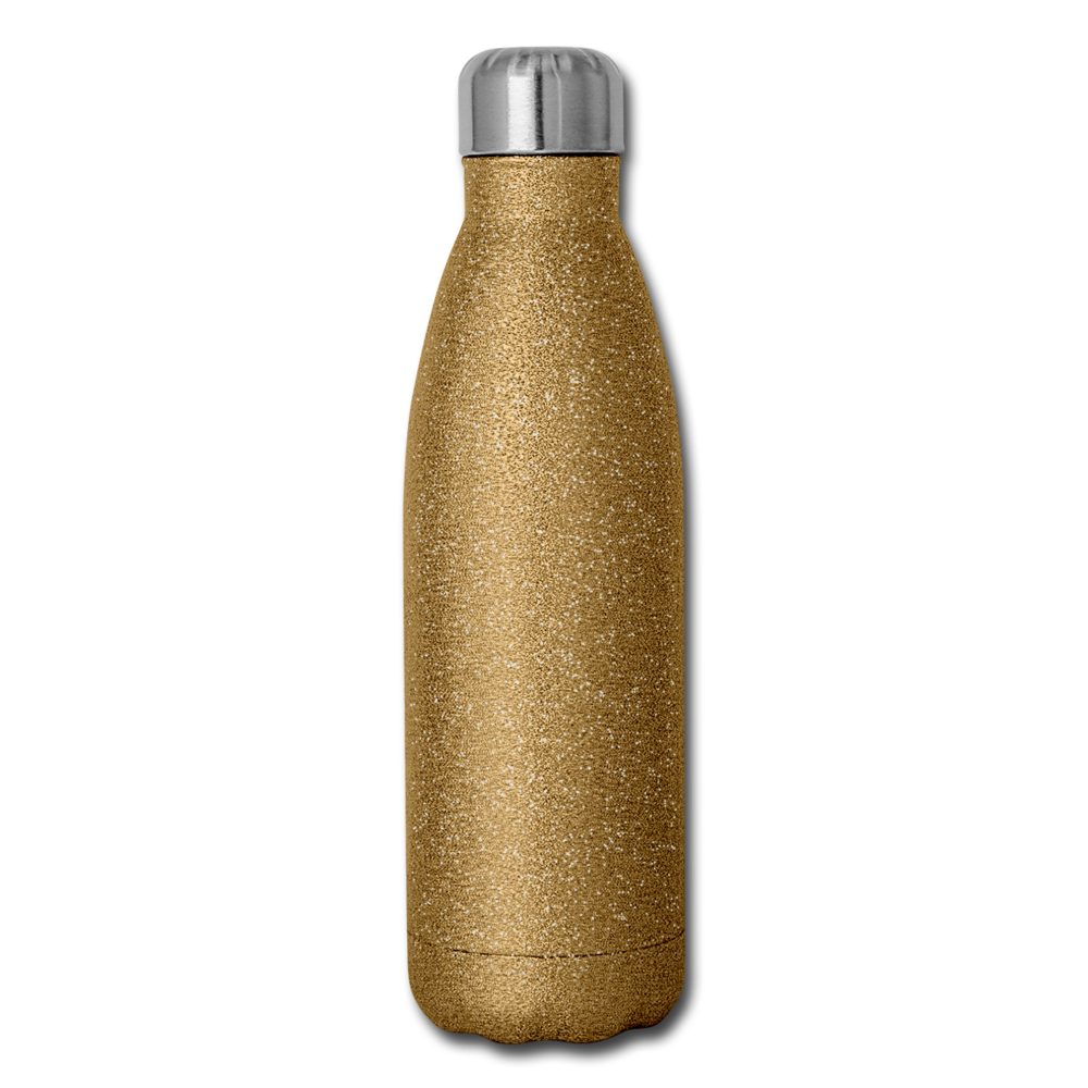 PrayMore WorryLess (Plain) Insulated Stainless Steel Water Bottle - gold glitter