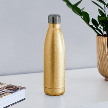 Load image into Gallery viewer, PrayMore WorryLess (Plain) Insulated Stainless Steel Water Bottle - gold glitter
