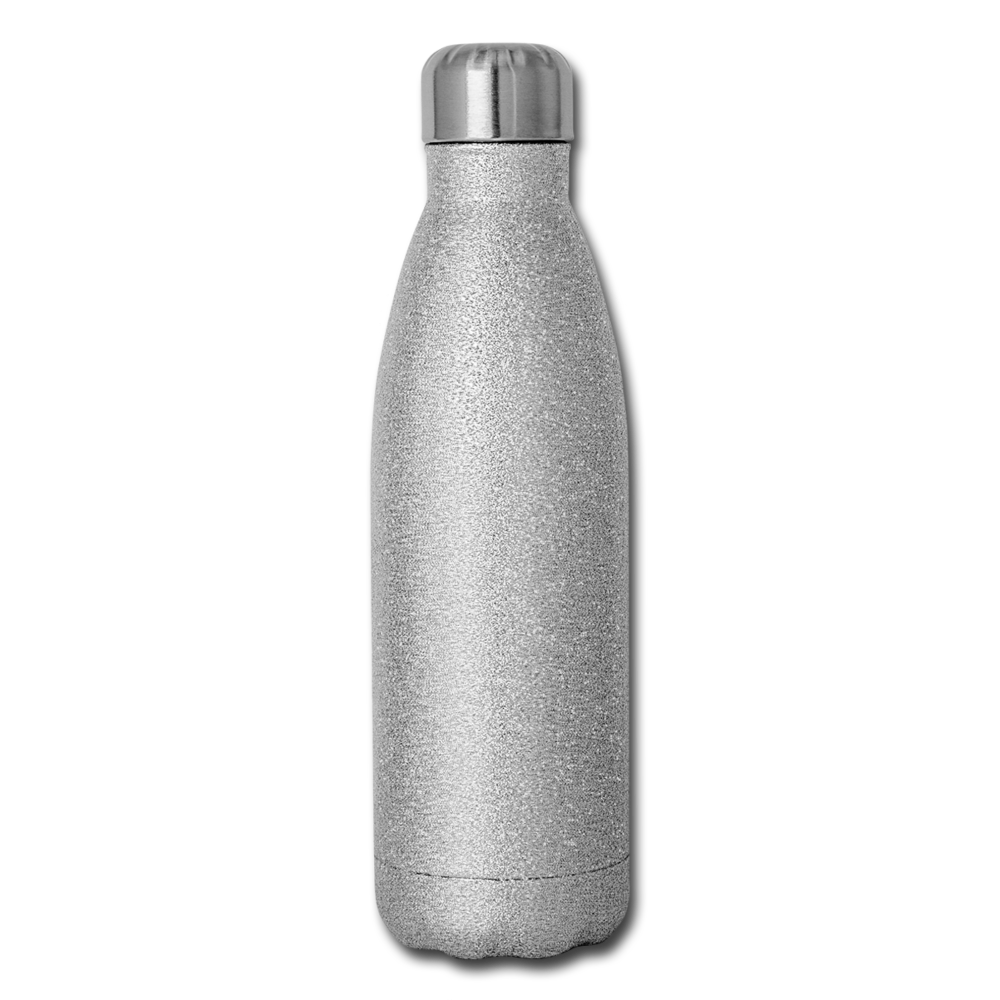 PrayMore WorryLess (Plain) Insulated Stainless Steel Water Bottle - silver glitter