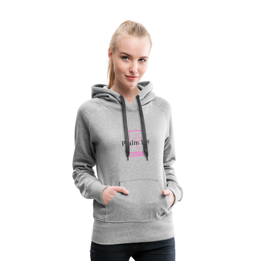 Psalm 139 (Pink) Women’s Premium Hoodie - heather gray