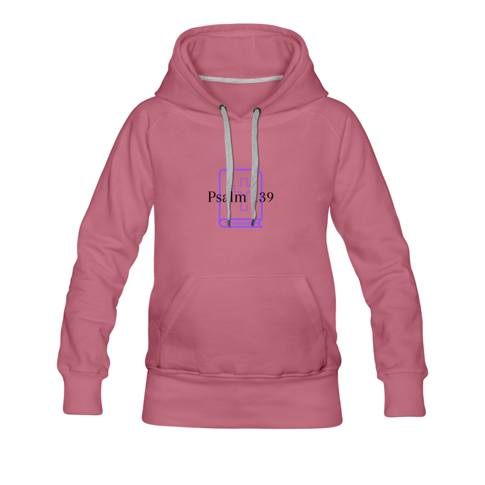 Psalm 139 (Purple) Women’s Premium Hoodie - mauve