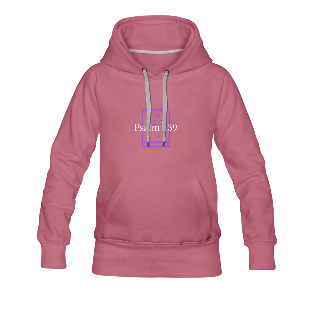 Psalm 139 (Purple) Women’s Premium Hoodie - mauve