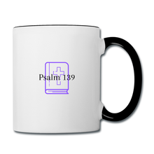 Load image into Gallery viewer, Psalm 139 (Purple) Contrast Coffee Mug - white/black
