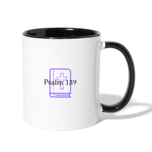 Load image into Gallery viewer, Psalm 139 (Purple) Contrast Coffee Mug - white/black
