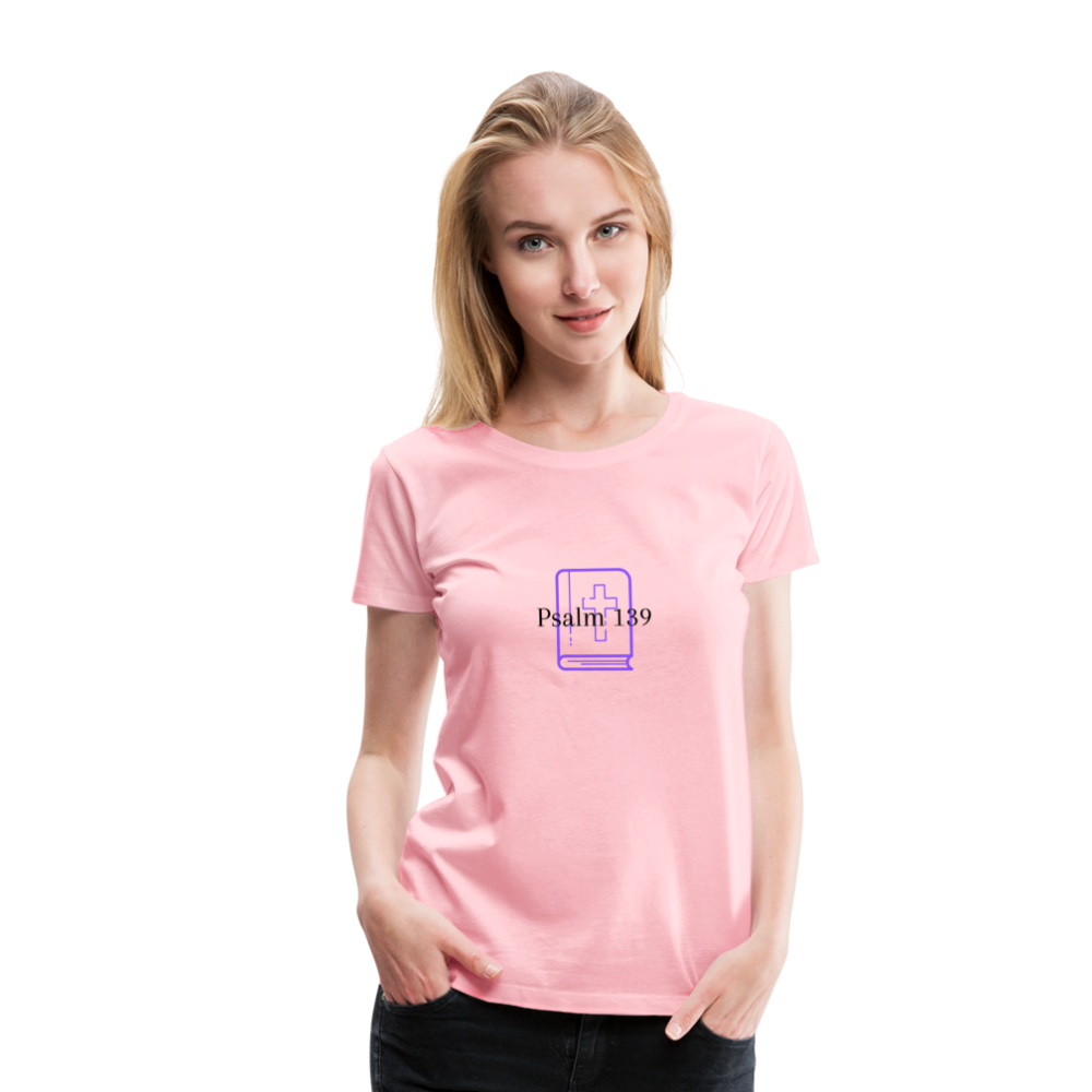 Psalm 139 (Purple) Women’s Premium T-Shirt - pink