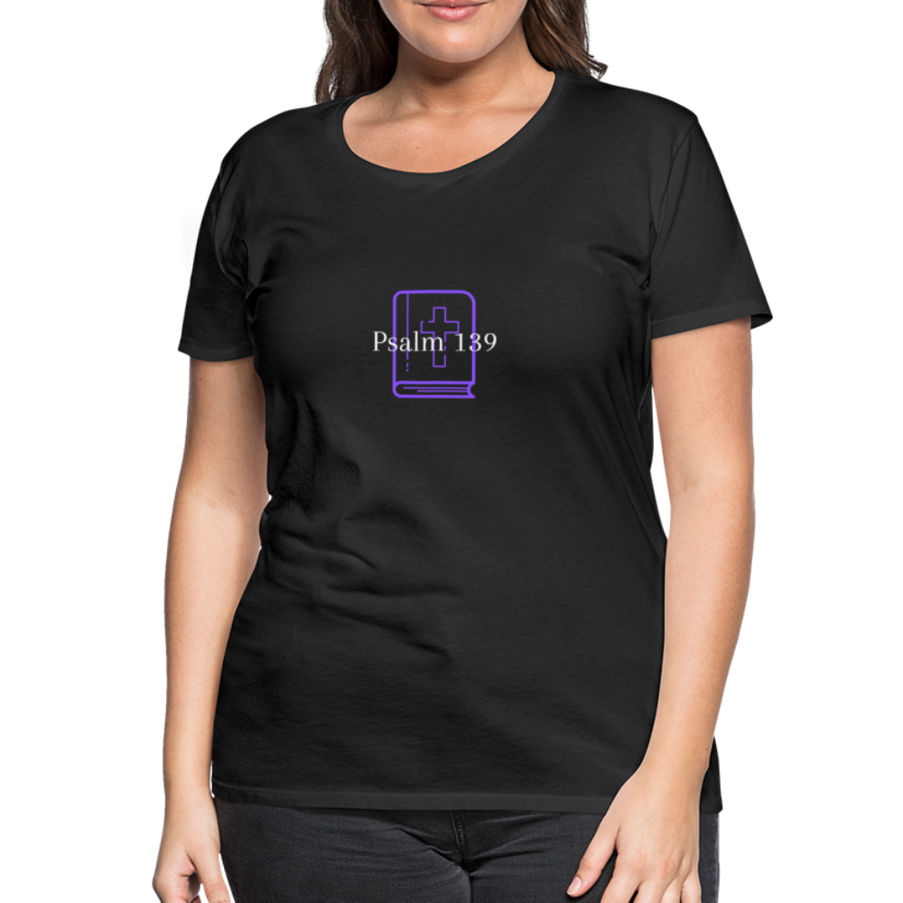 Psalm 139 (Purple) Women’s Premium T-Shirt - black