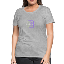Load image into Gallery viewer, Psalm 139 (Purple) Women’s Premium T-Shirt - heather gray
