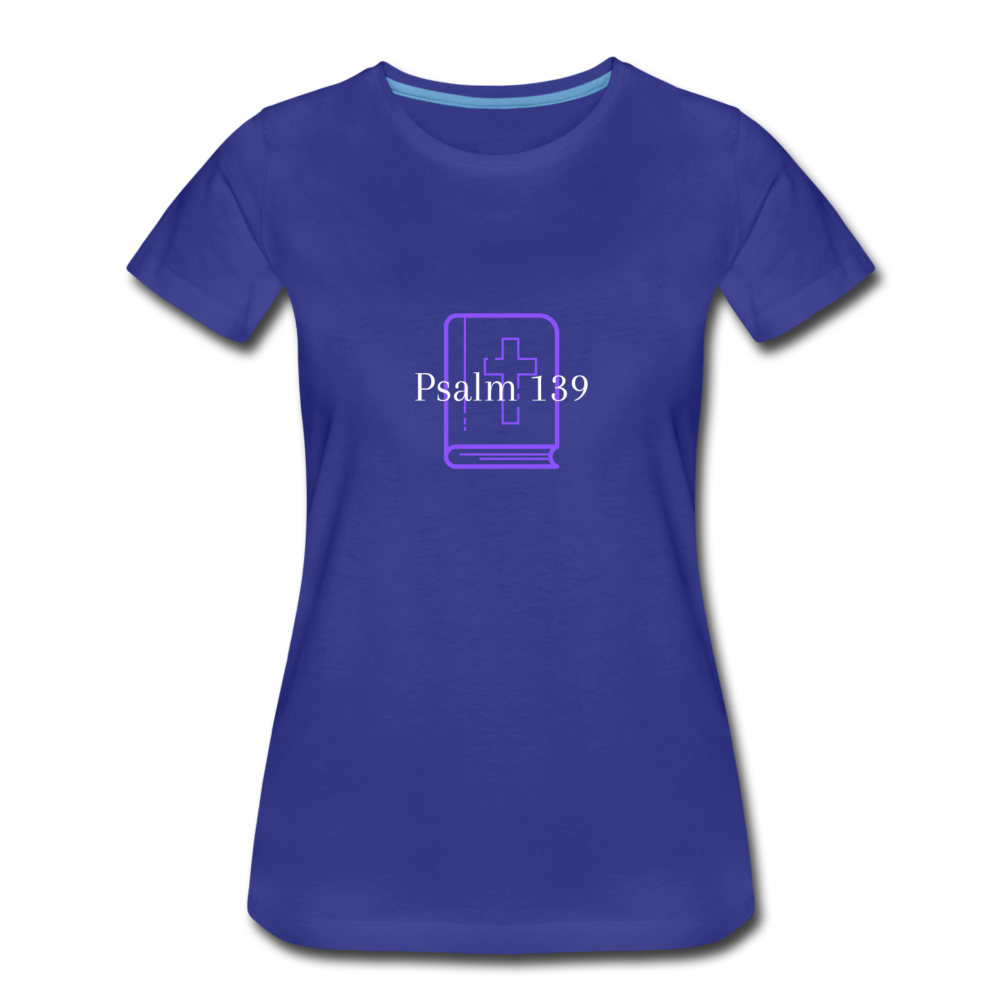 Psalm 139 (Purple) Women’s Premium T-Shirt - royal blue