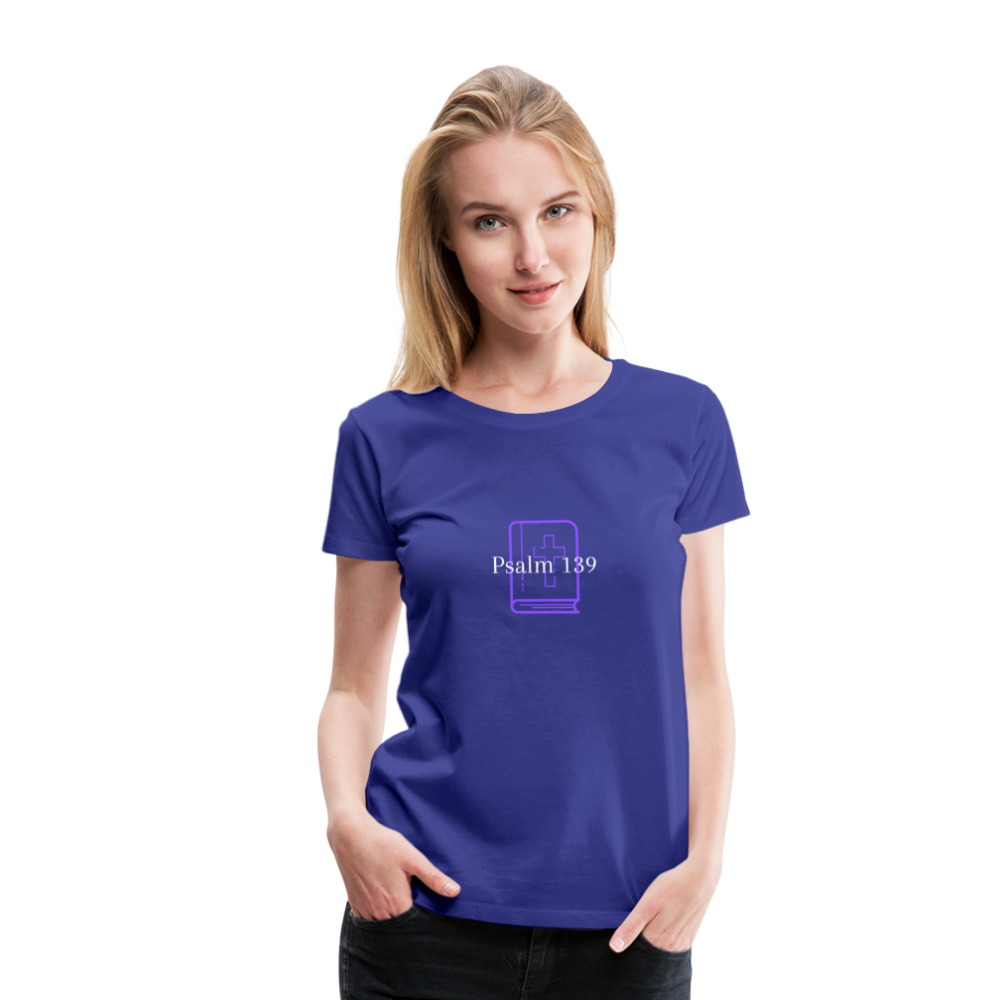 Psalm 139 (Purple) Women’s Premium T-Shirt - royal blue