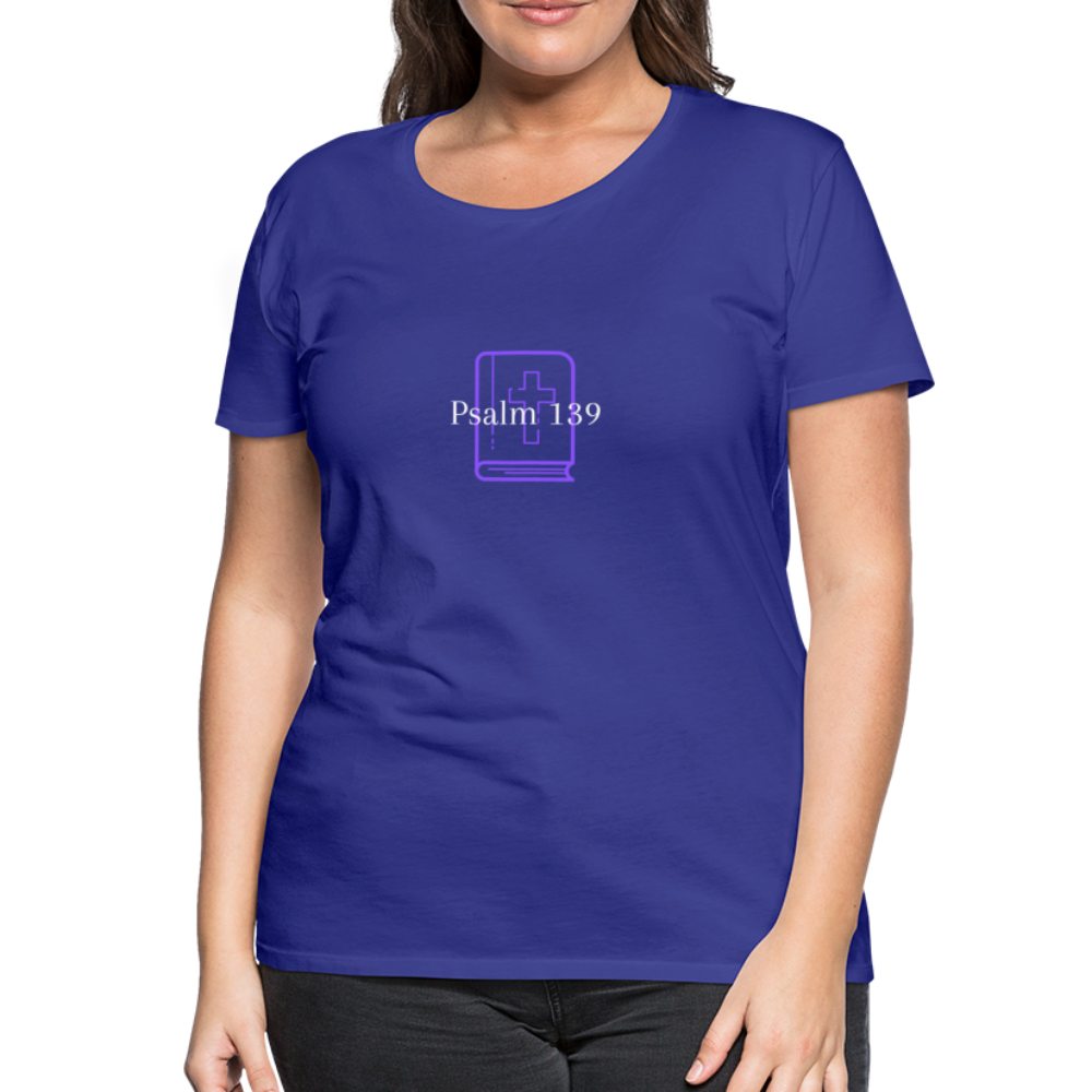 Psalm 139 (Purple) Women’s Premium T-Shirt - royal blue