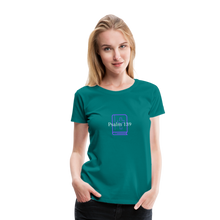 Load image into Gallery viewer, Psalm 139 (Purple) Women’s Premium T-Shirt - teal
