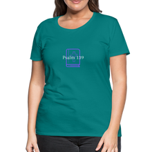 Load image into Gallery viewer, Psalm 139 (Purple) Women’s Premium T-Shirt - teal
