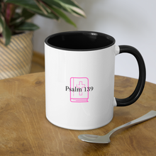 Load image into Gallery viewer, Psalm 139 (Pink) Contrast Coffee Mug - white/black
