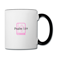 Load image into Gallery viewer, Psalm 139 (Pink) Contrast Coffee Mug - white/black
