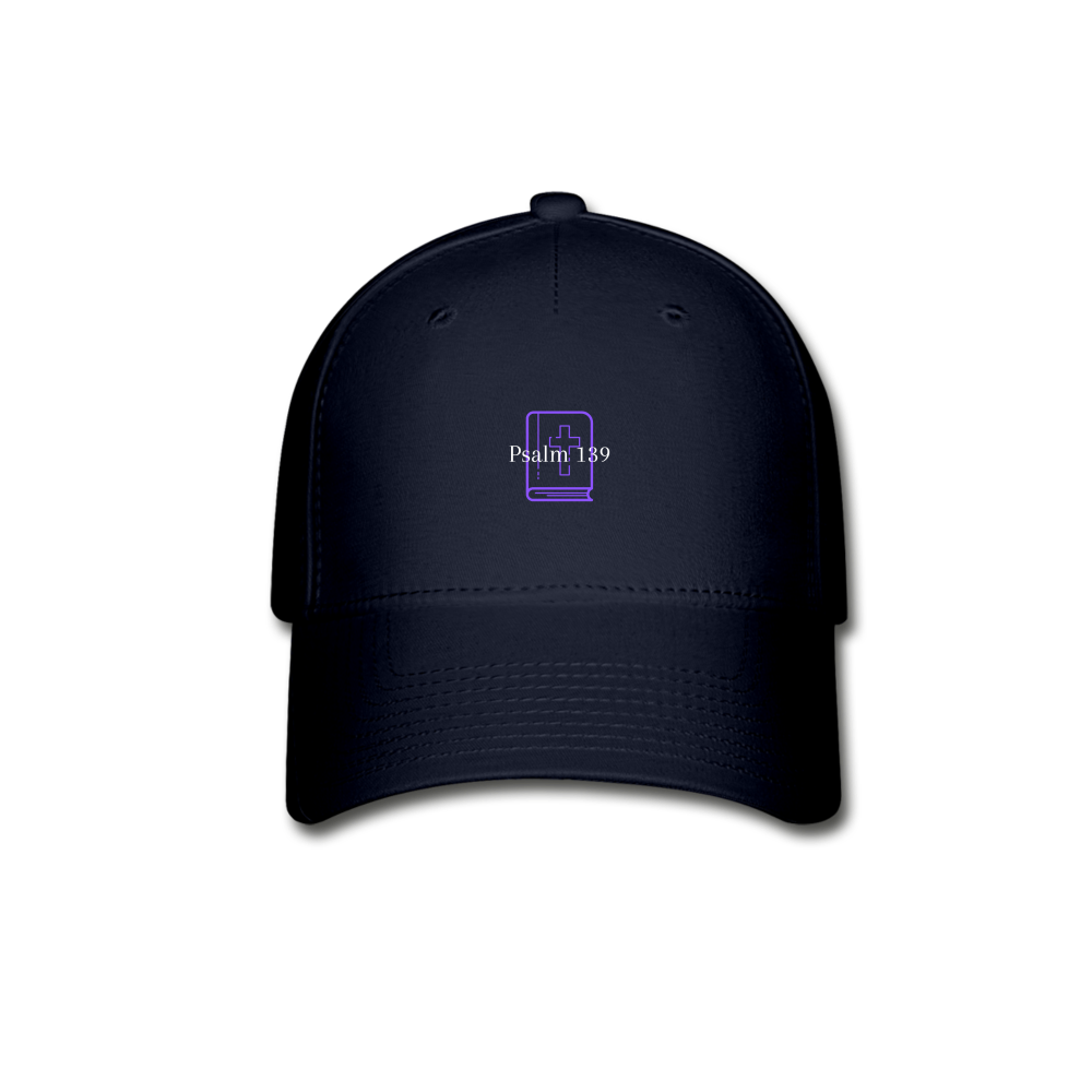 Psalm 139 (Purple) Baseball Cap - navy