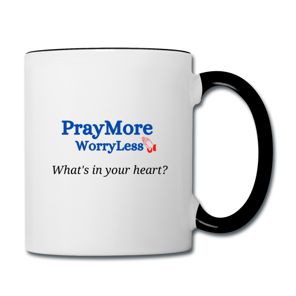 What's In Your Heart? Contrast Coffee Mug - white/black