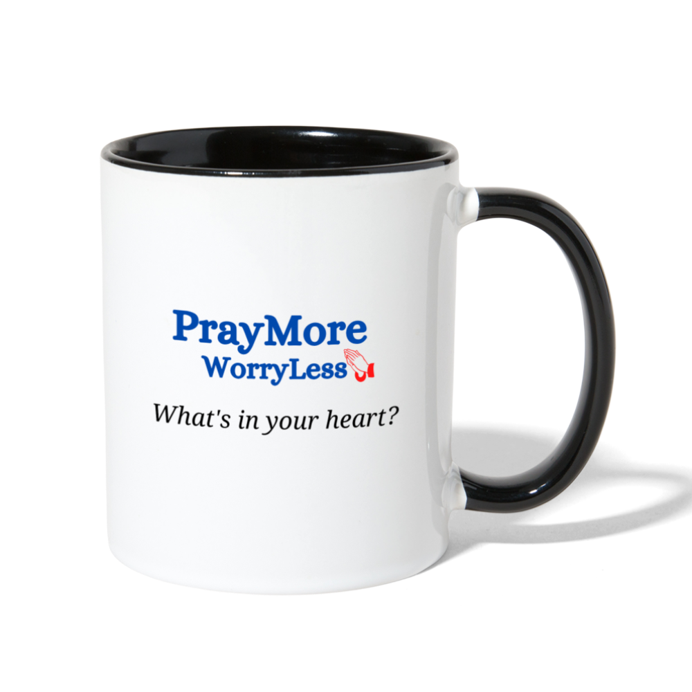 What's In Your Heart? Contrast Coffee Mug - white/black