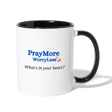 Load image into Gallery viewer, What&#39;s In Your Heart? Contrast Coffee Mug - white/black
