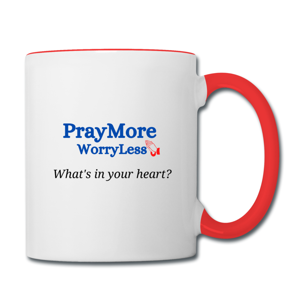 What's In Your Heart? Contrast Coffee Mug - white/red