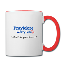 Load image into Gallery viewer, What&#39;s In Your Heart? Contrast Coffee Mug - white/red
