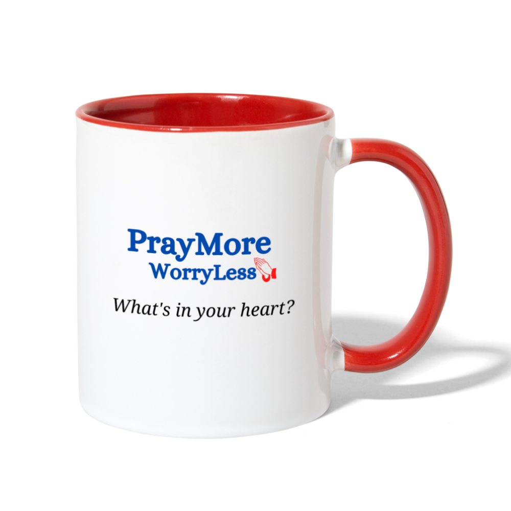 What's In Your Heart? Contrast Coffee Mug - white/red