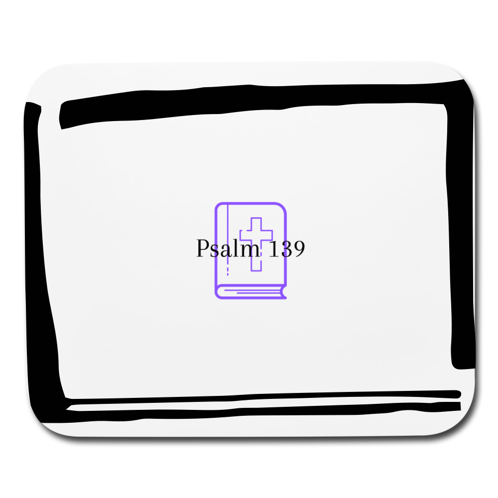 Psalm 139 (Purple) Mouse pad Horizontal - white