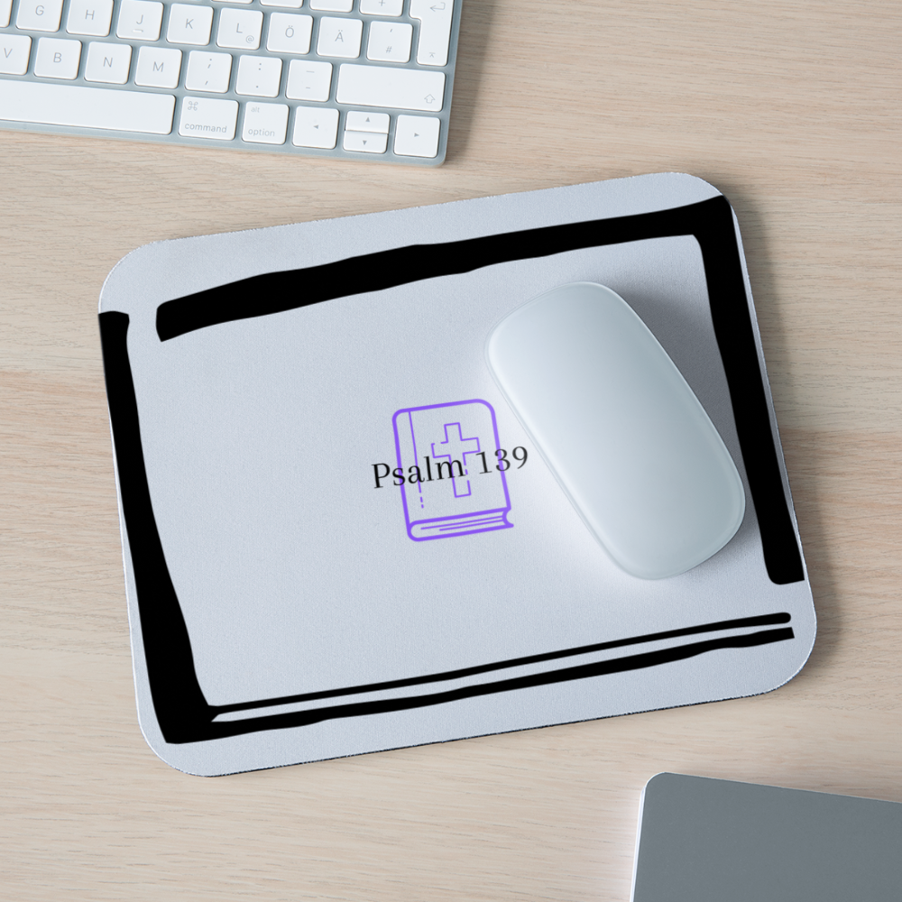 Psalm 139 (Purple) Mouse pad Horizontal - white