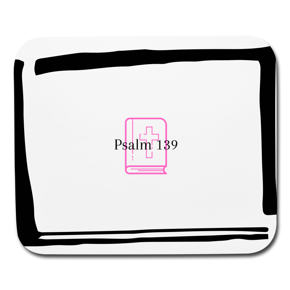 Psalm 139 (Pink) Mouse pad Horizontal - white
