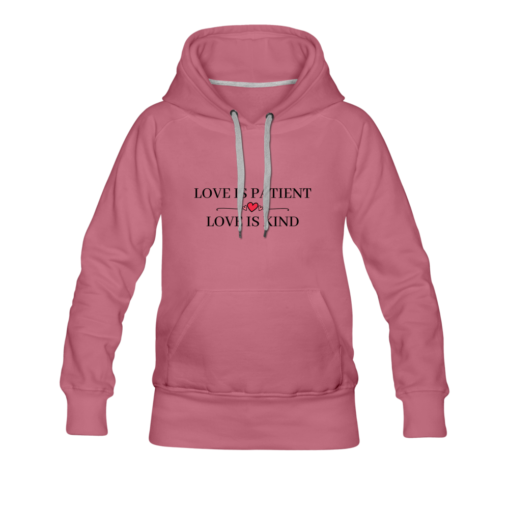 Love is... Women’s Premium Hoodie - mauve