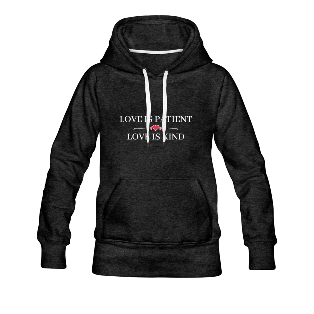 Love is... Women’s Premium Hoodie - charcoal gray