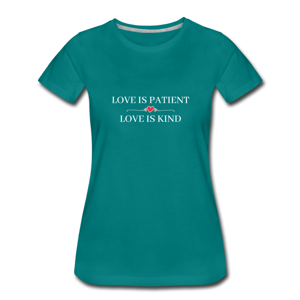 Love is... Women’s Premium T-Shirt - teal
