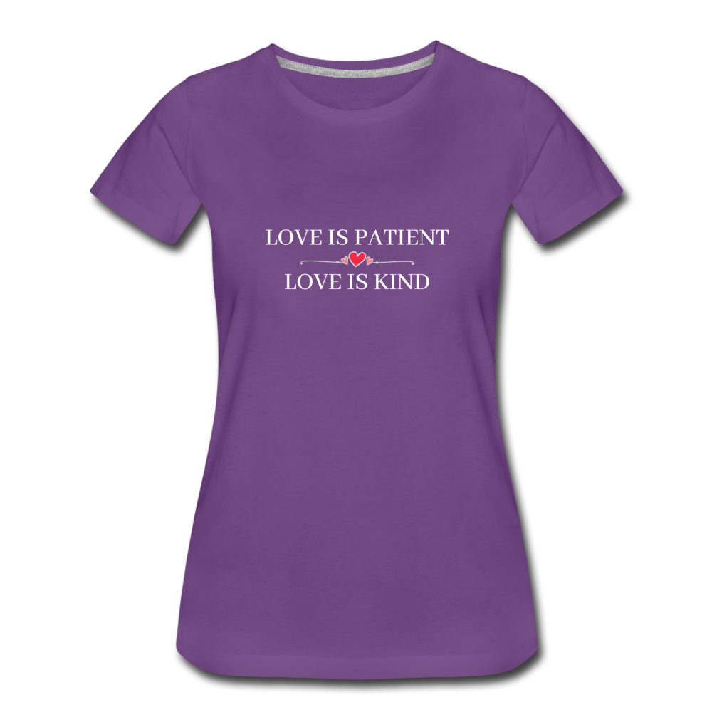Love is... Women’s Premium T-Shirt - purple
