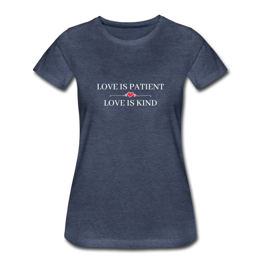 Love is... Women’s Premium T-Shirt - heather blue