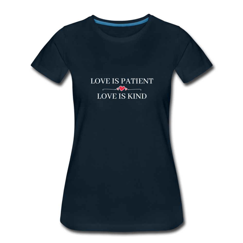 Love is... Women’s Premium T-Shirt - deep navy