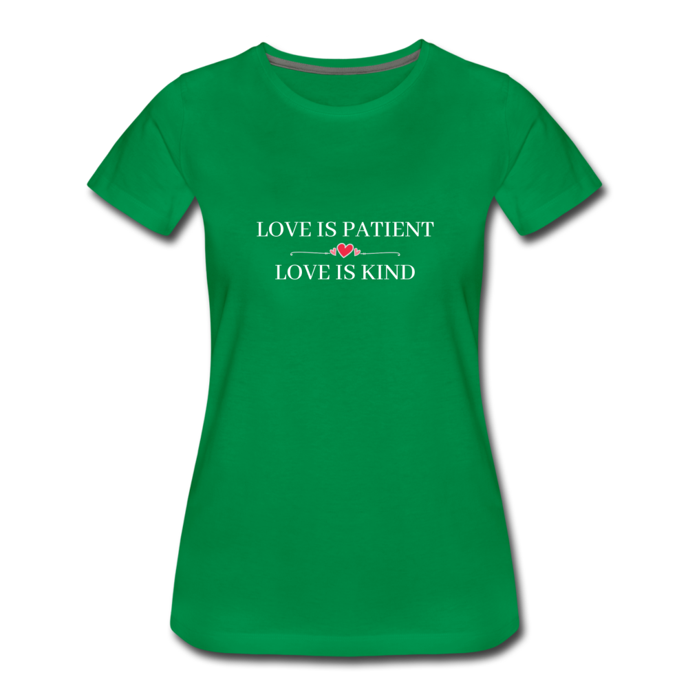 Love is... Women’s Premium T-Shirt - kelly green