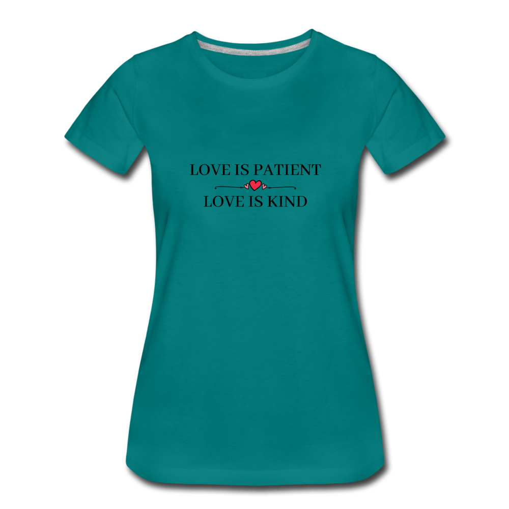 Love is... Women’s Premium T-Shirt - teal