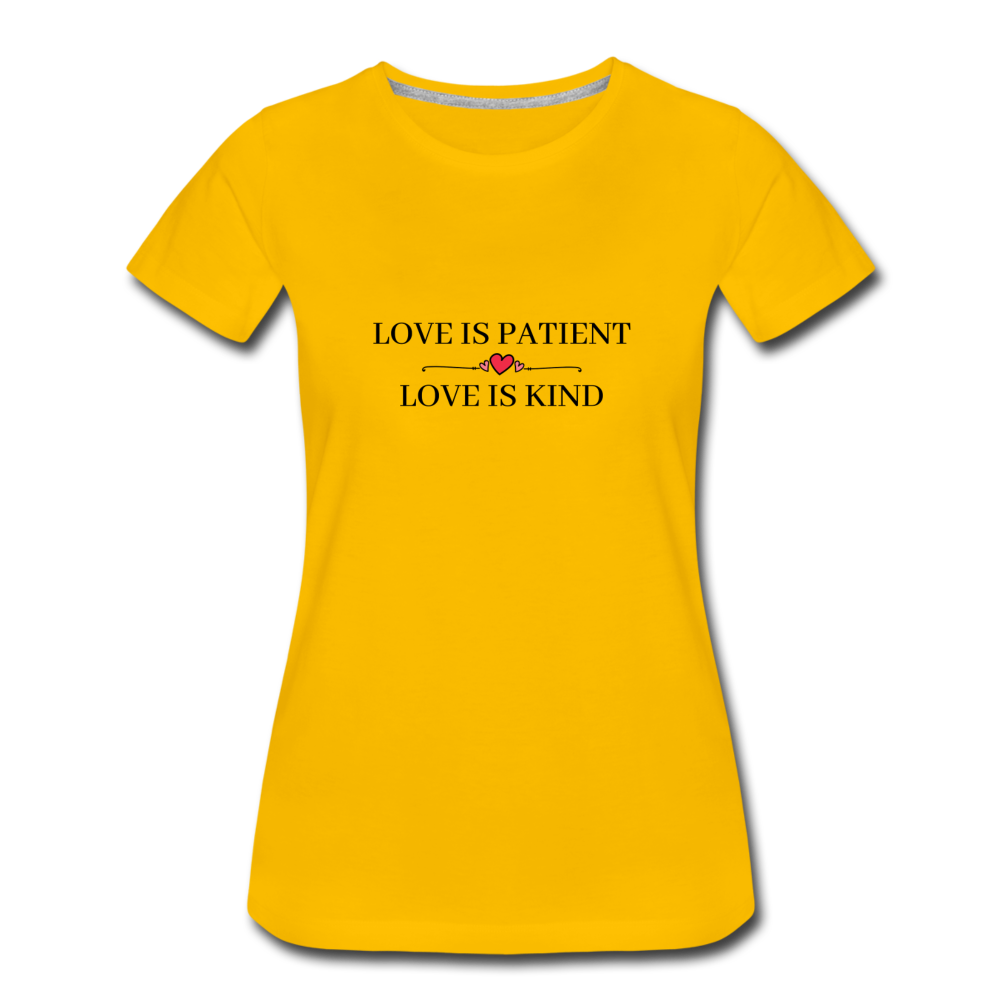 Love is... Women’s Premium T-Shirt - sun yellow