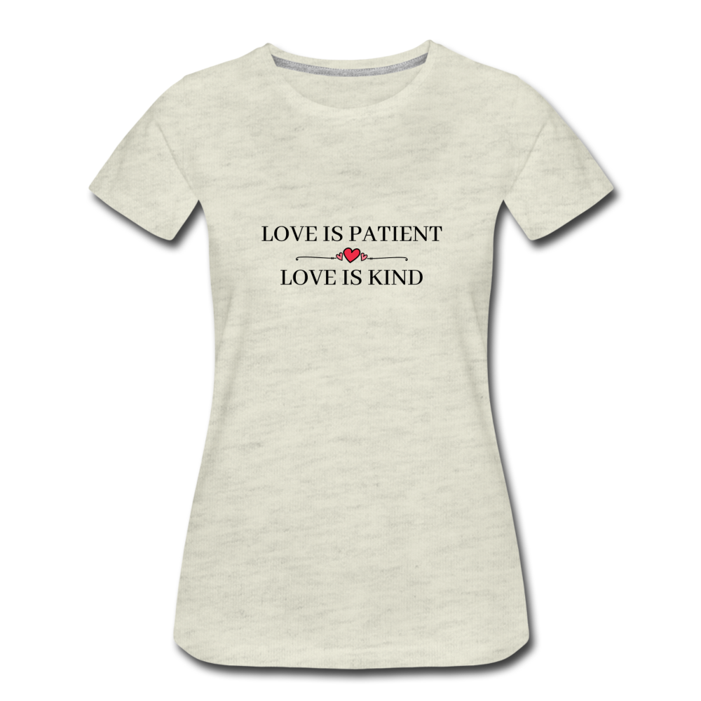 Love is... Women’s Premium T-Shirt - heather oatmeal